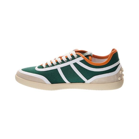 Tod’S Cassette Canvas & Leather Sneaker, Green - Picture 2 of 5